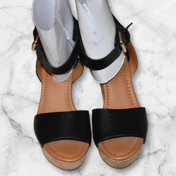 Tommy Hilfiger Strappy High Heel Wedges - Picture 3 of 5